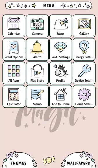 Unicorn Magic Theme Tangkapan skrin 1