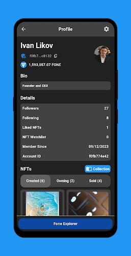 Fone Network AI, Earning, NFTs Screenshot 2