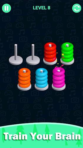 Stacolor: Hoop Stack Ring Game Captura de tela 2