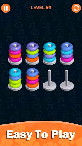 Stacolor: Hoop Stack Ring Game Ảnh chụp màn hình 3