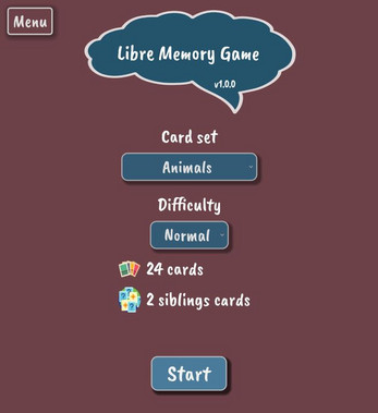 Schermata Libre Memory Game 1