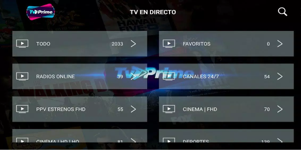 Schermata TVPRIME PLUS 2