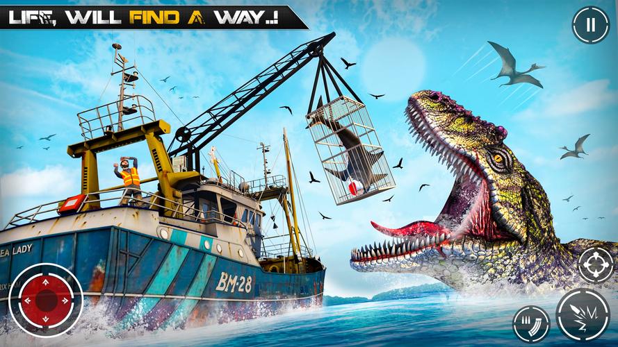 Dinosaur Hunting Gun Games 螢幕截圖 1