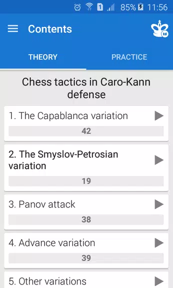 Chess Tactics in Caro-Kann Screenshot 1