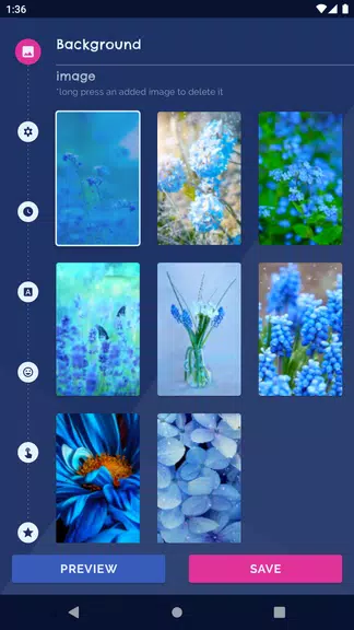 Blue Flowers Live Wallpaper Schermafbeelding 0