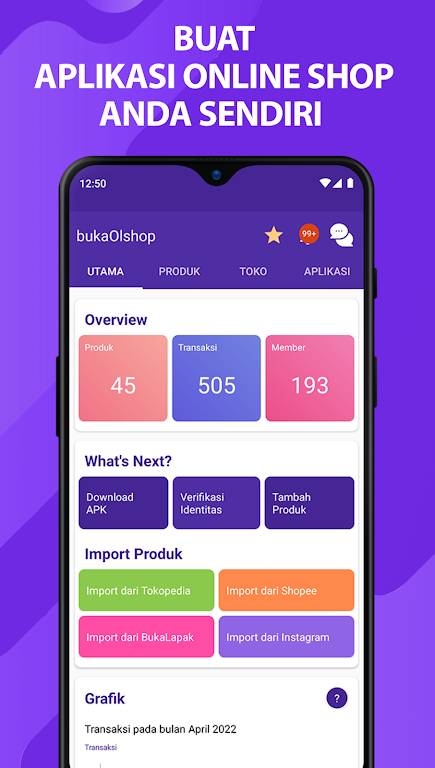 bukaOlshop - Buat App Toko ဖန်သားပြင်ဓာတ်ပုံ 0