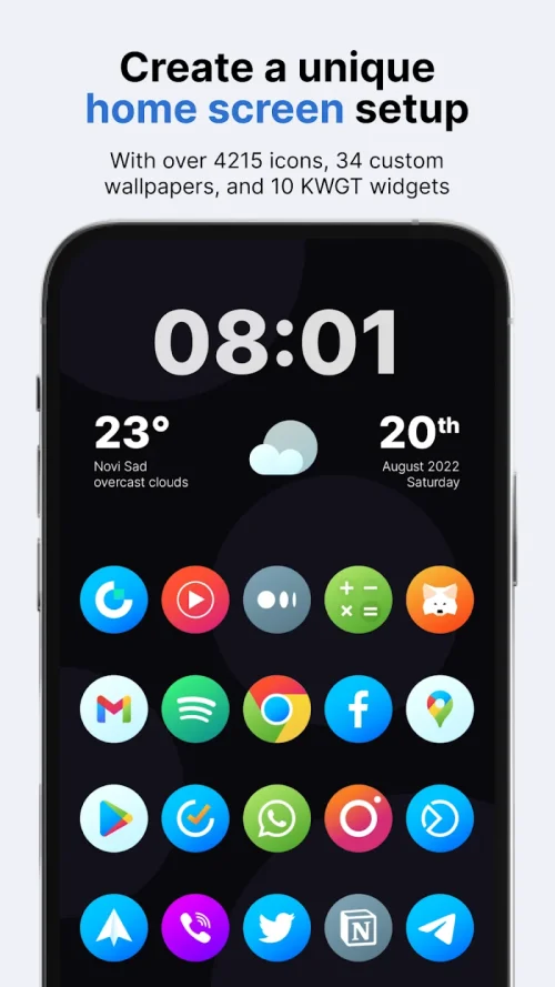 Schermata Hera Icon Pack: Circle Icons 0