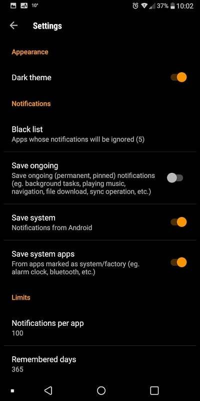 Notifications archive Ảnh chụp màn hình 0