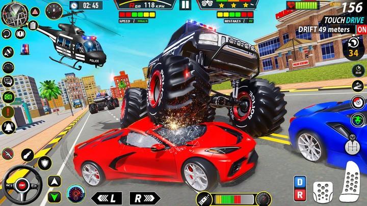 Police Monster Truck Car Games 스크린샷 1