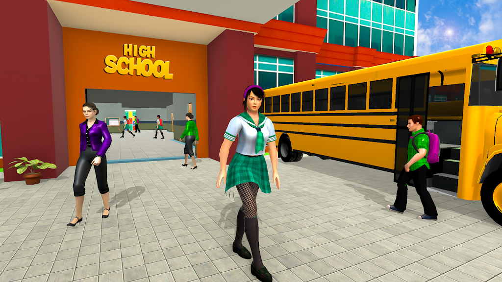 High School Girl Simulator 3D 스크린샷 0