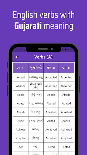 Verbs Gujarati Captura de pantalla 2