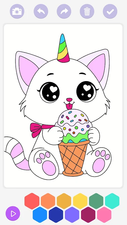 Unicorn Cat Coloring Book 스크린샷 0