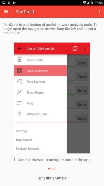 PortDroid Network Analysis ภาพหน้าจอ 0