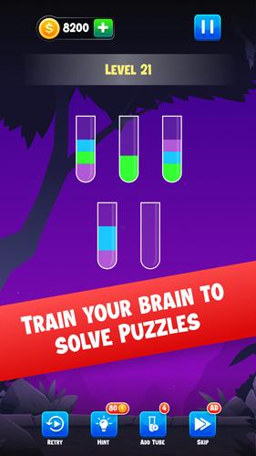 Water Sort Color Puzzle Game Ekran Görüntüsü 1