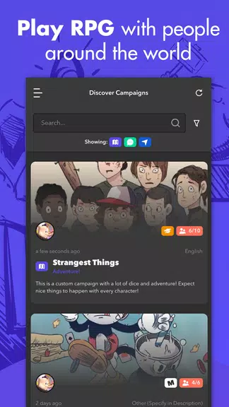 mRPG - Chat app to play RPGs应用截图第0张