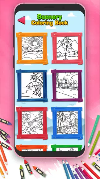 Scenery Coloring Book Ekran Görüntüsü 1