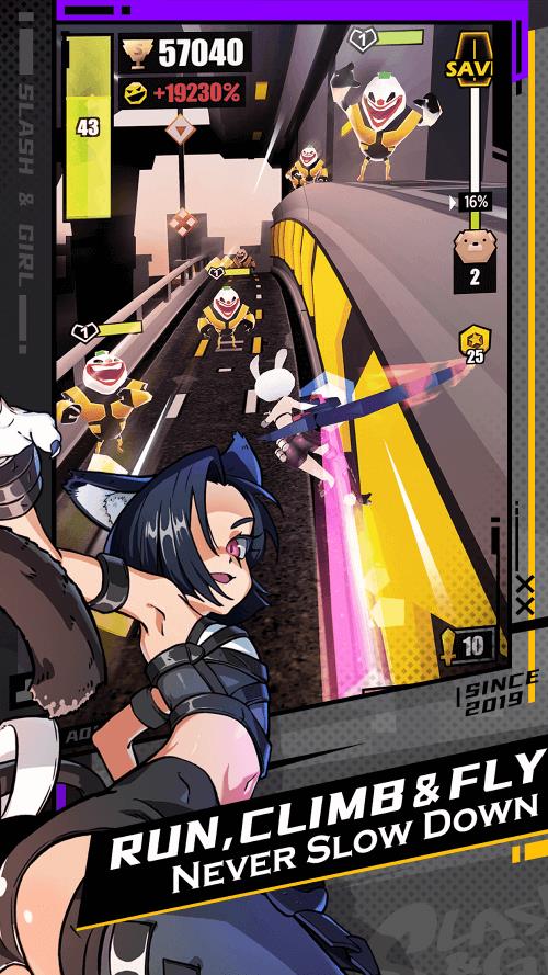 Slash e Girl - Corrida sem fim Captura de tela 3