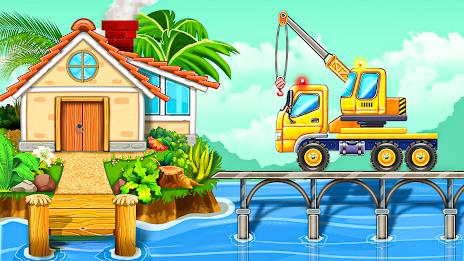 Build a House-Kids Truck Games স্ক্রিনশট 0