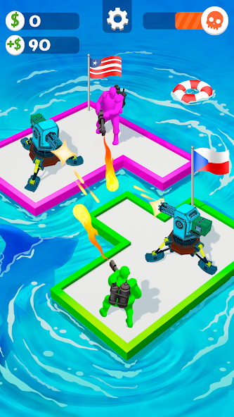 War of Rafts: Crazy Sea Battle Mod ဖန်သားပြင်ဓာတ်ပုံ 3