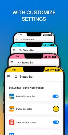 iCenter iOS 16: X - Status Bar Ekran Görüntüsü 0