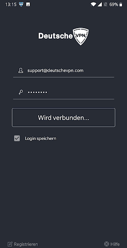 Deutsche VPN Zrzut ekranu 1