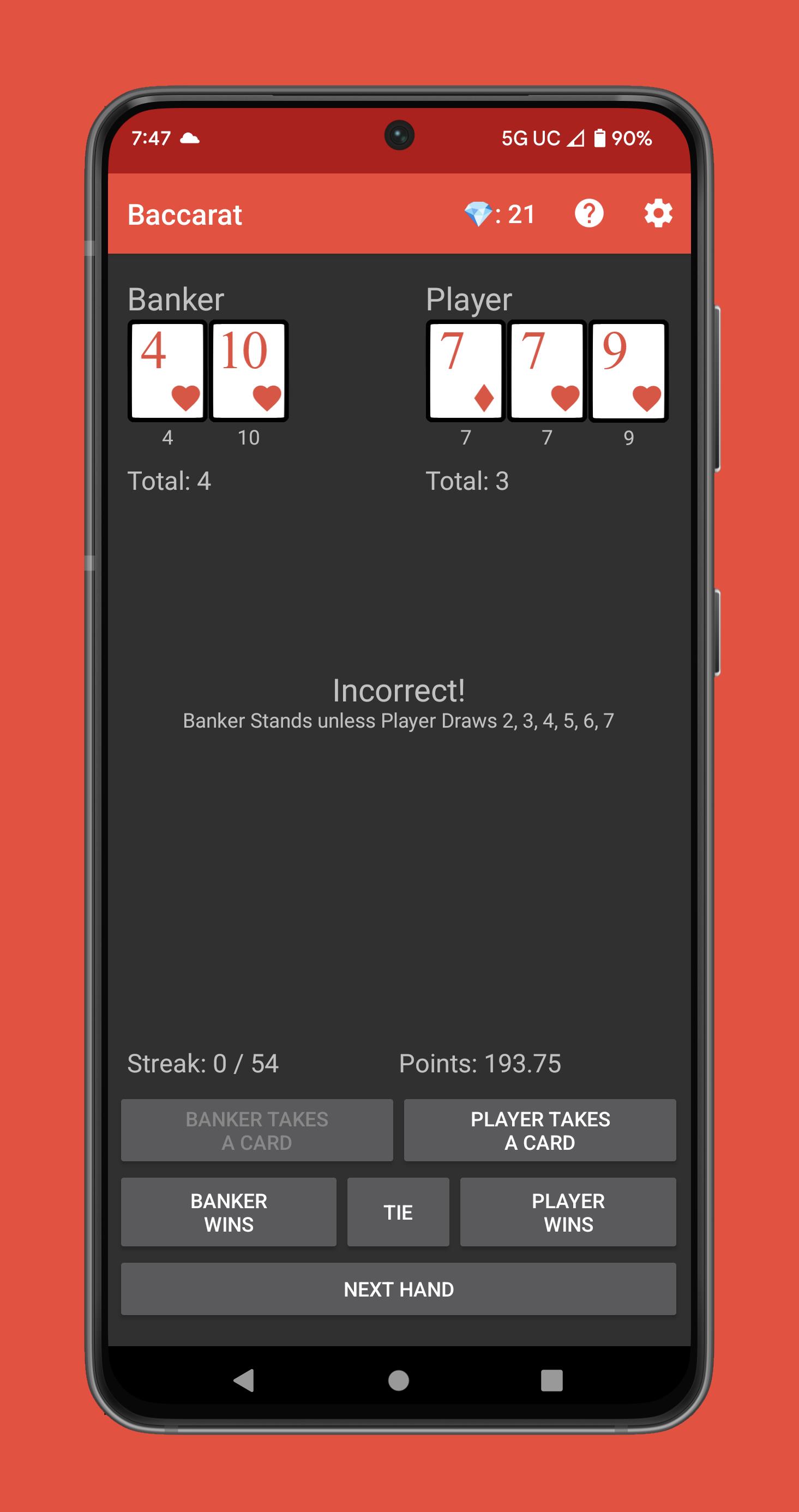 Learn Baccarat Zrzut ekranu 1