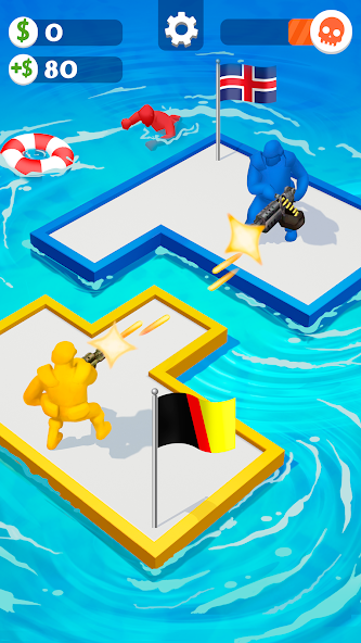 War of Rafts: Crazy Sea Battle Mod ဖန်သားပြင်ဓာတ်ပုံ 2