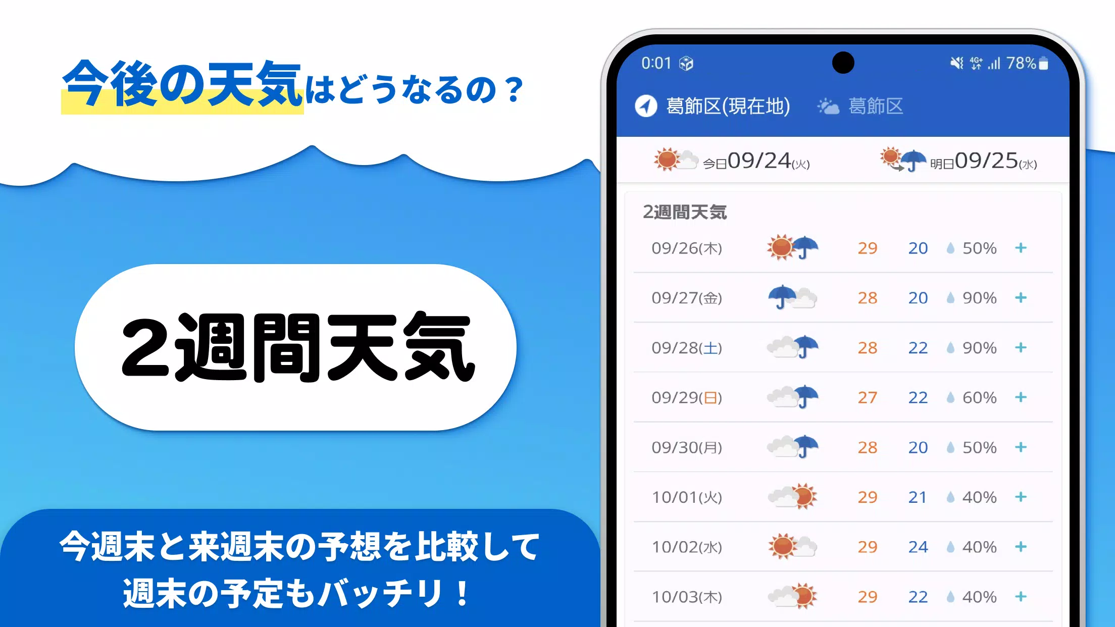 tenki.jp 日本気象協会の天気予報アプリ・雨雲レーダー应用截图第3张