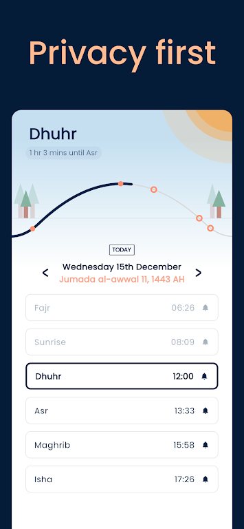 Pillars: Prayer Times & Qibla スクリーンショット 1