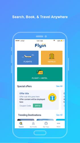 Flyin.com - Flights & Hotels Скриншот 0