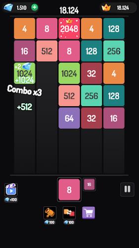 X2 Blocks - 2048 Merge Game 스크린샷 1