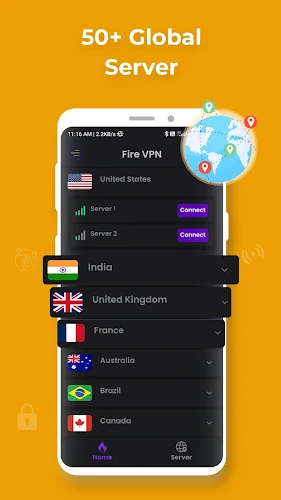 Fire VPN - Vpn Proxy Browser Ekran Görüntüsü 1