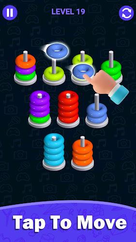 Stacolor: Hoop Stack Ring Game Ảnh chụp màn hình 0