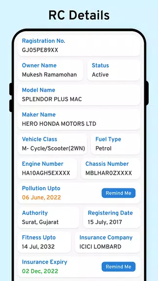 RTO Vehicle Information应用截图第2张