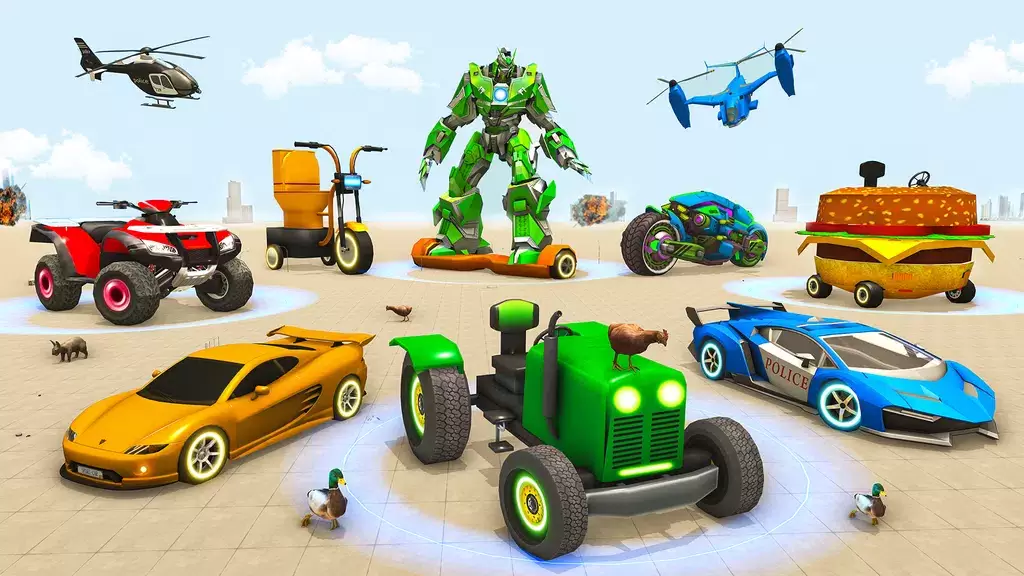 Police Tiger Robot Car Game 3d Скриншот 3