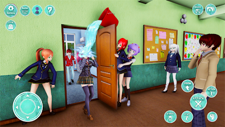 Anime Girl High School Life 3D ဖန်သားပြင်ဓာတ်ပုံ 2