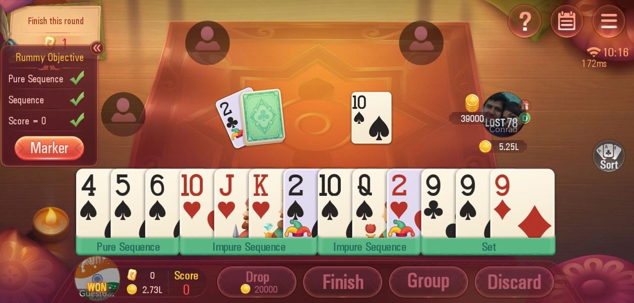 Rummy Plus - Online Indian Rummy スクリーンショット 0