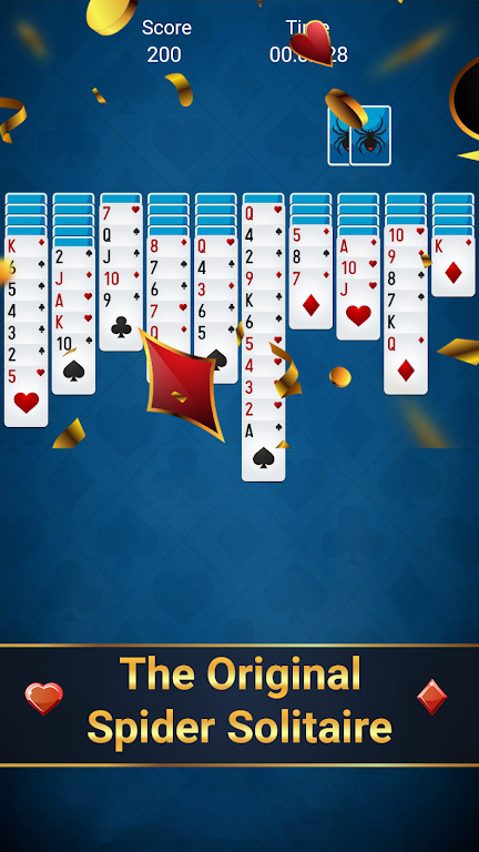 Free spider solitaire - classic solitaire Скриншот 1