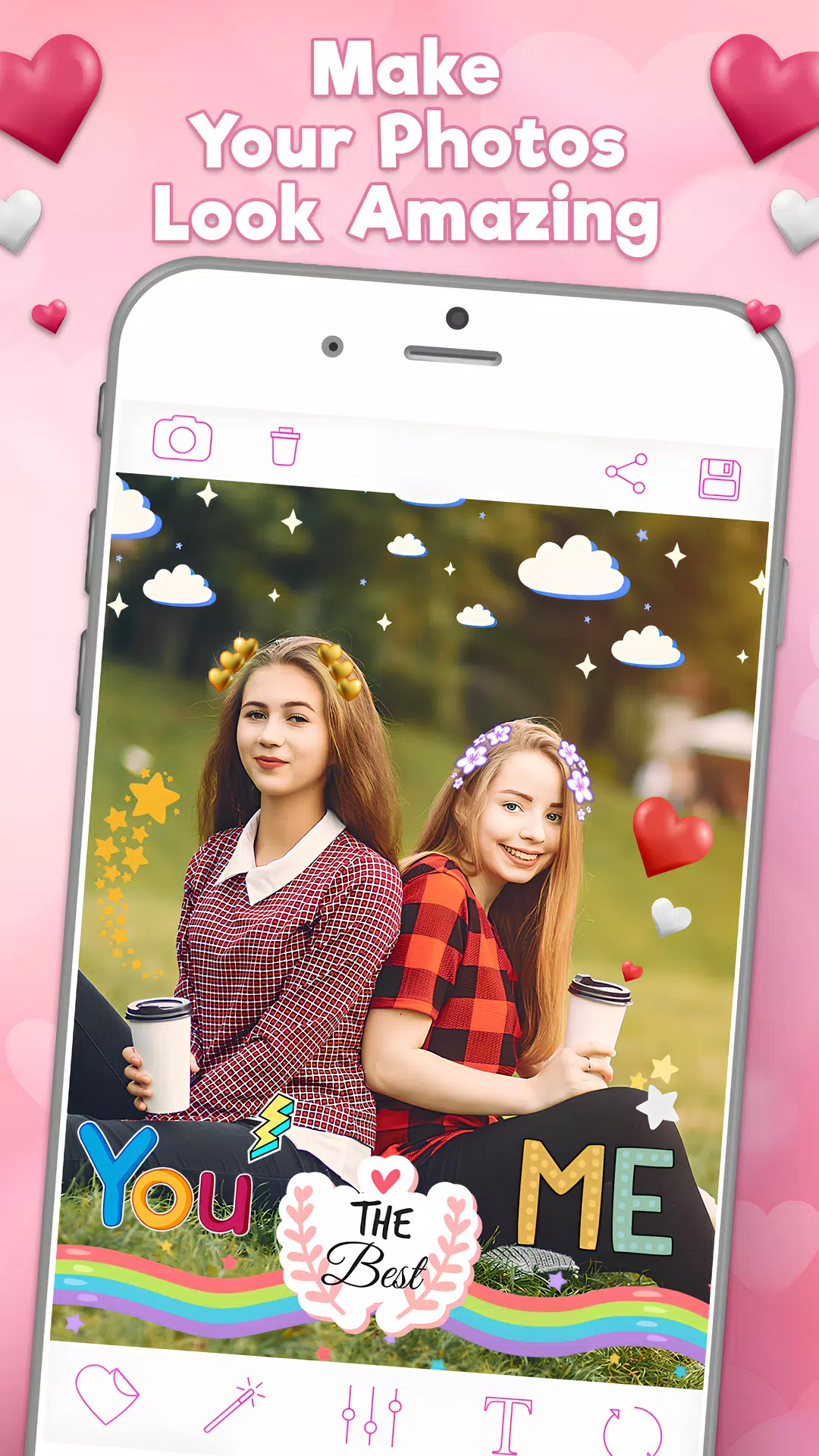 Heart Emoji & Photo Stickers Ảnh chụp màn hình 2