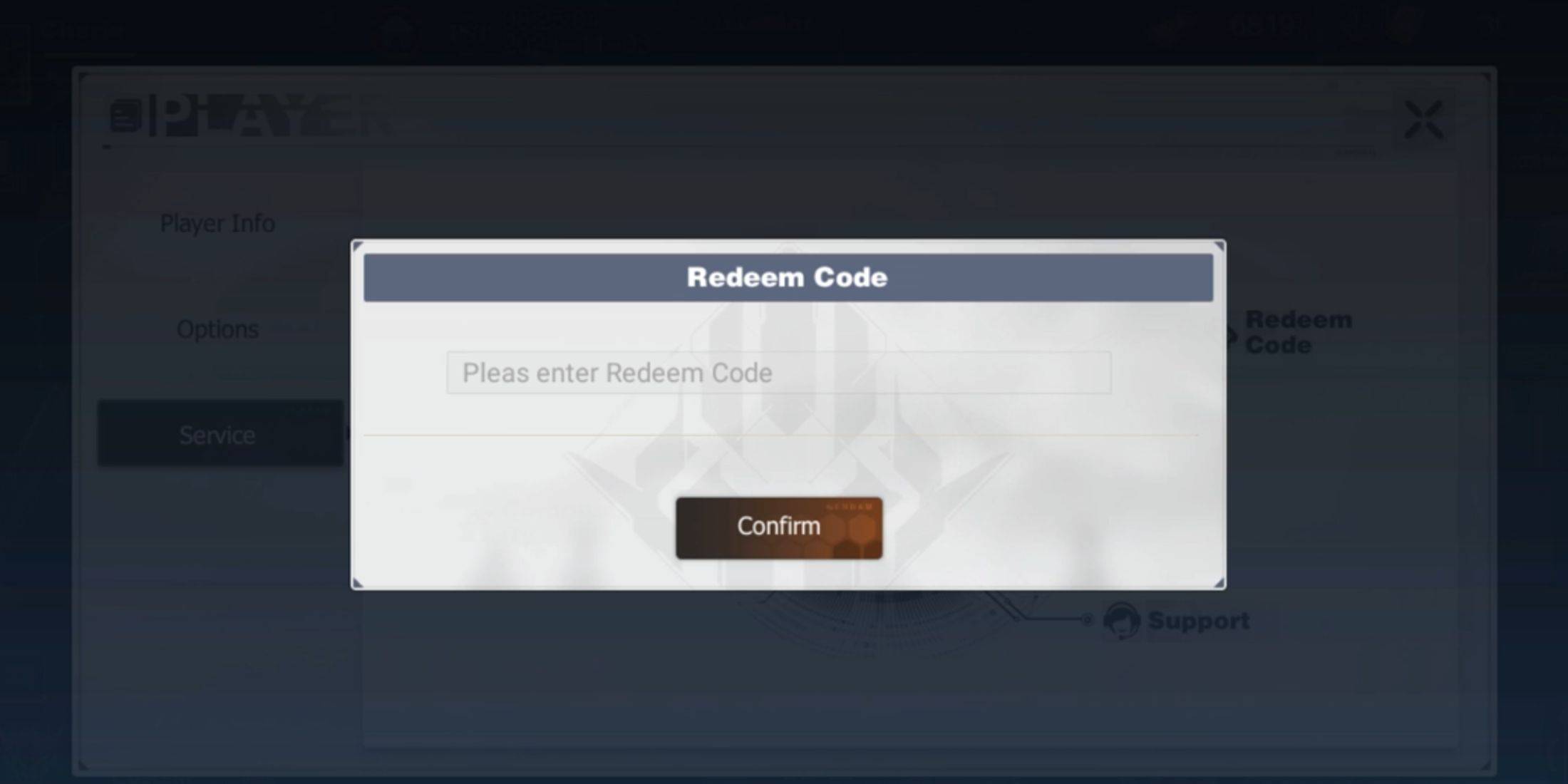 Mecha Heart Of Steel Code Redemption Menu