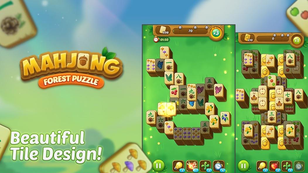 Mahjong Forest Puzzle Mod Zrzut ekranu 1