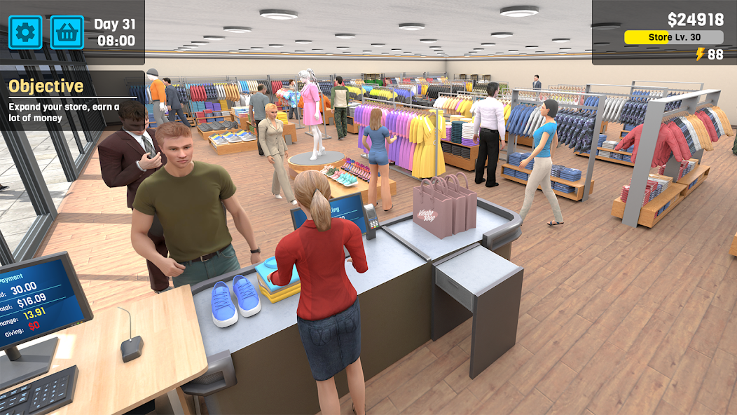 Clothing Store Simulator Mod Ảnh chụp màn hình 3