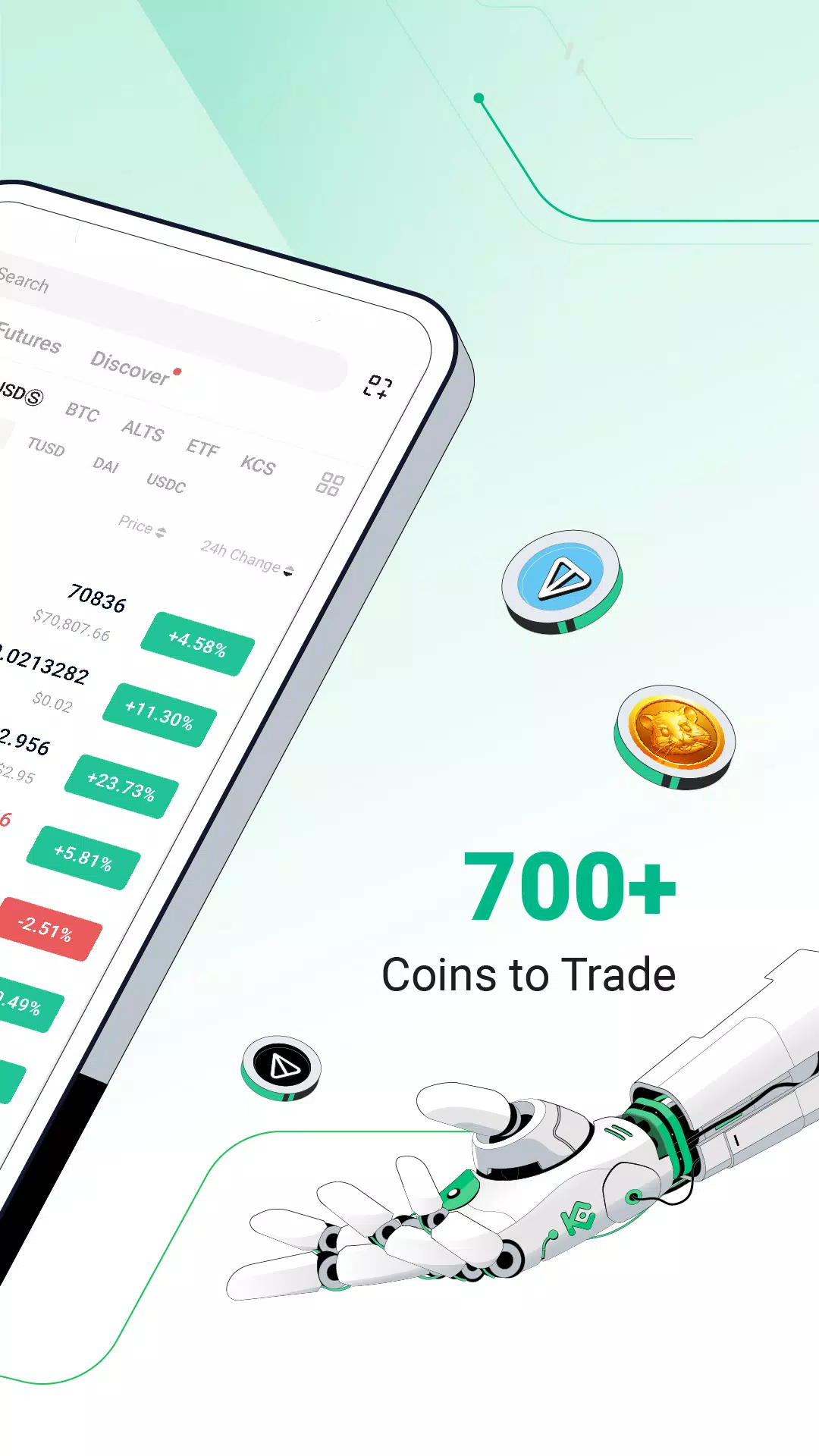 KuCoin - 比特幣BTC、以太坊ETH交易所 螢幕截圖 1