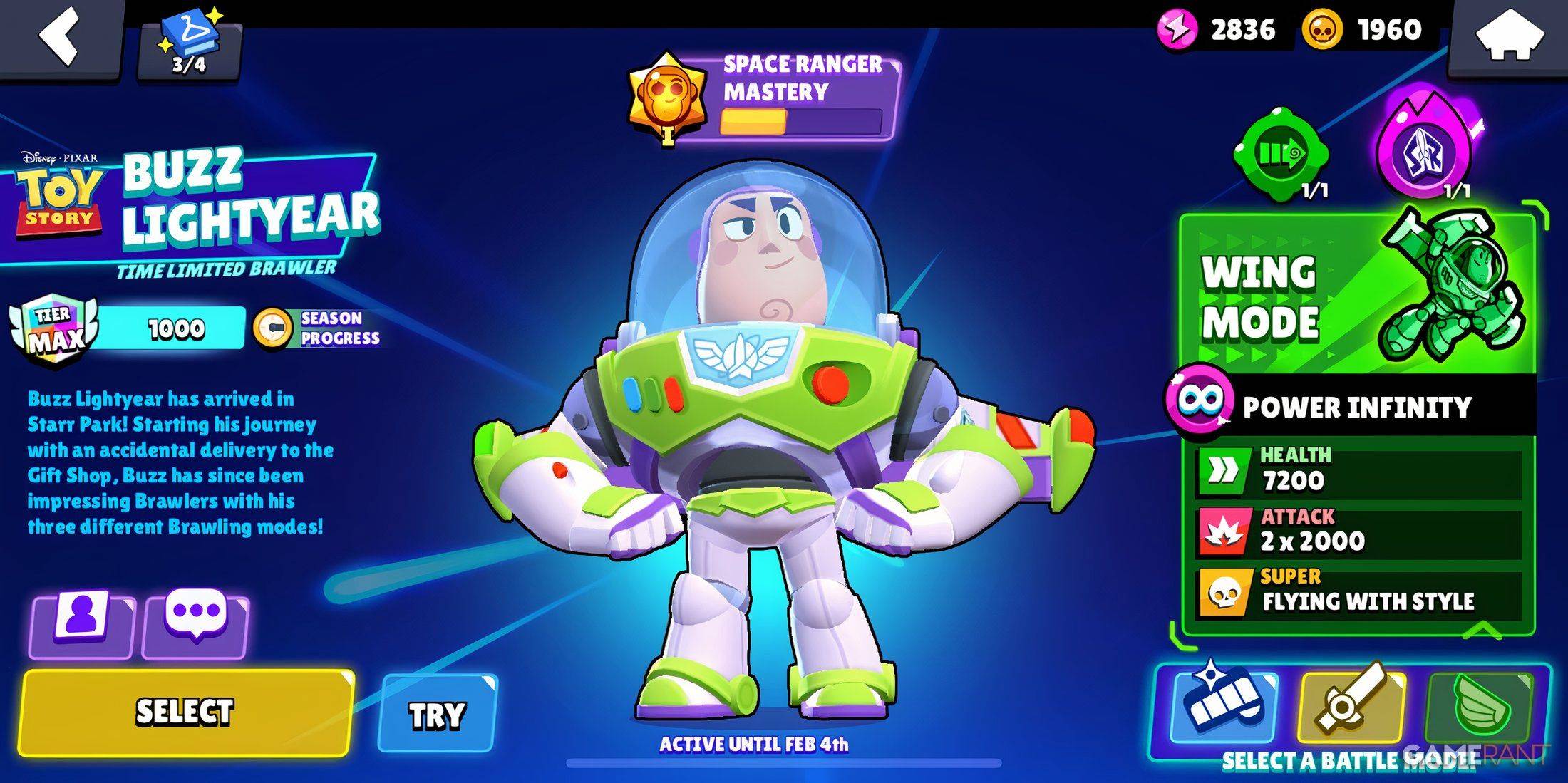 Modo de ala - Buzz Lightyear