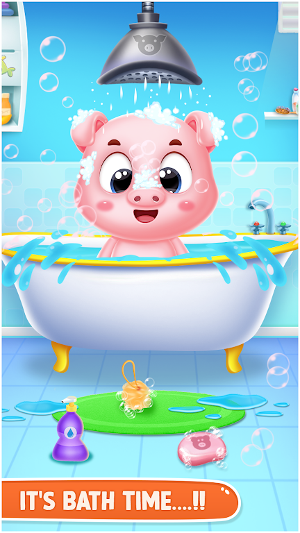 pinky pig daycare salon games Screenshot 1