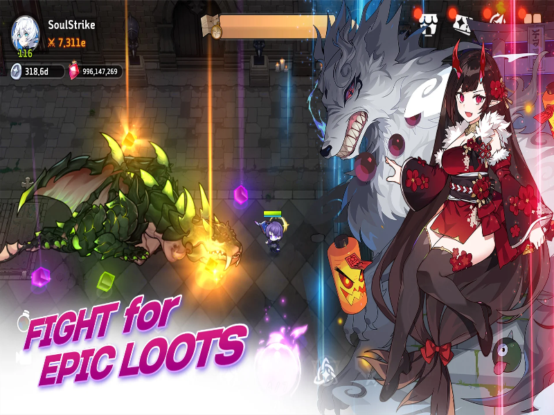 Soul Strike! Idle RPG Mod Ảnh chụp màn hình 2