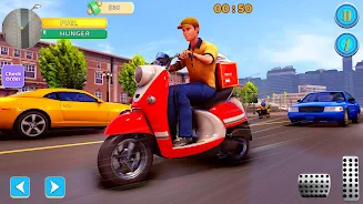 Food Delivery Boy Bike Game 3D 스크린샷 1