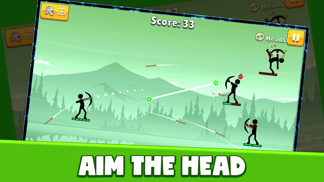 Sticks Archer : Arrow Master Mod ဖန်သားပြင်ဓာတ်ပုံ 1