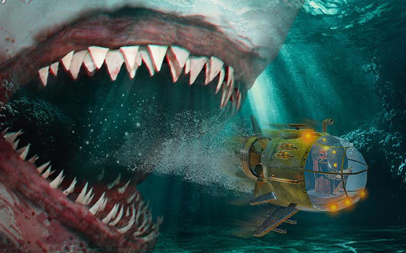 Megalodon shark fish eater 螢幕截圖 0