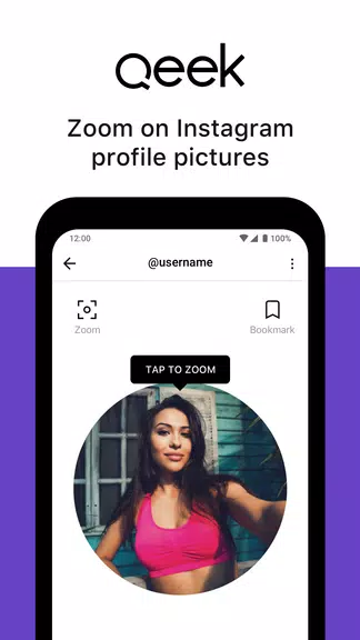 Qeek - Profile Picture Downloader for Instagram Tangkapan skrin 0